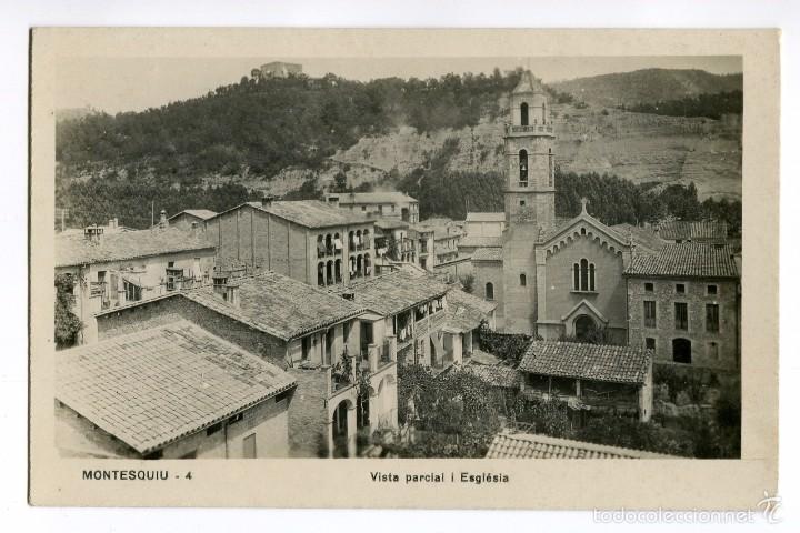 Postais: a01839 montesquiu - vista parcial i esglesia - n&ordm;4