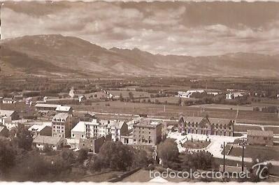 Cartoline: ANTIGUA POSTAL 1 PUIGCERDA GERONA ESTACION AL FONDO MONTA&Ntilde;AS DEL CADI ESCRITA 1957 EDICIONES GARCIA