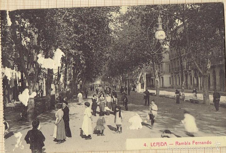 Postales: LERIDA CIUDAD-SOL Y BENET IMPRESOR - RAMBLA FERNANDO - N&ordm;4