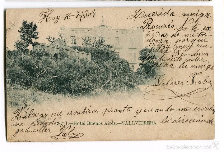 Cartoline: a05502 vallvidrera - hotel buenos aires - n&ordm;1 - reverso sin dividir c1904