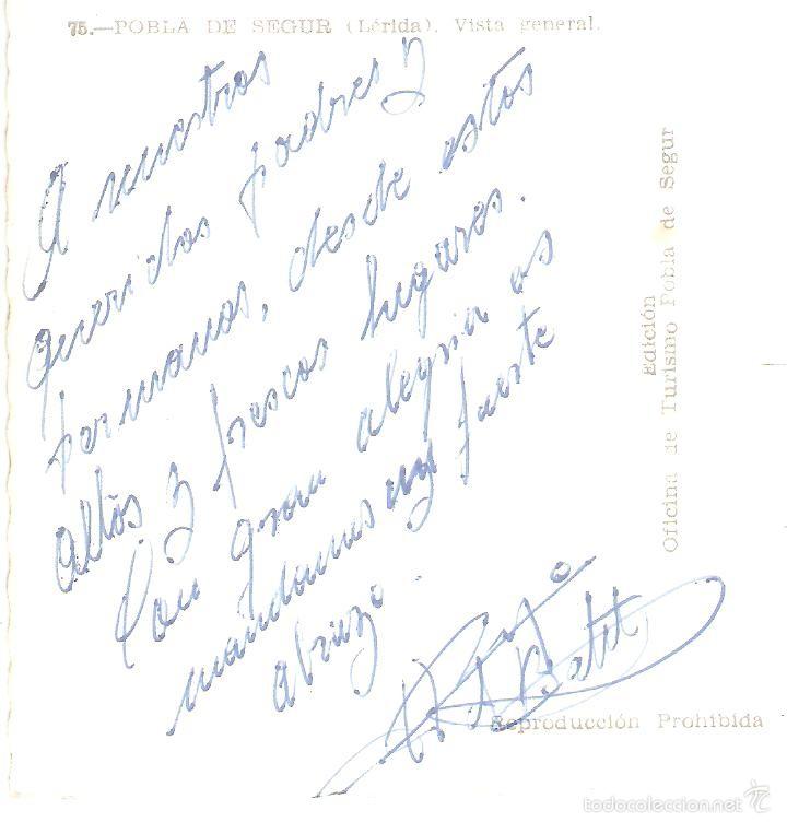 Postales: postal de pobla de segur lerida 24/059 - Foto 2