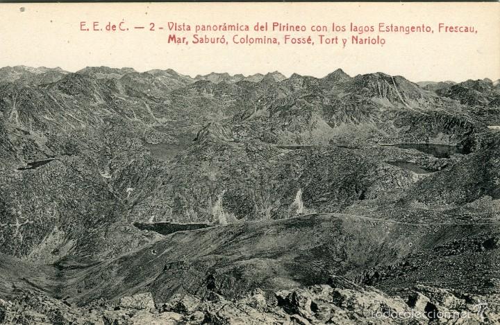 Postcards: a00896 E.e.de C. - Vista Panoramica Pirineo Los Lagos Estangento Frescau Mar Saburo Colomina - atv