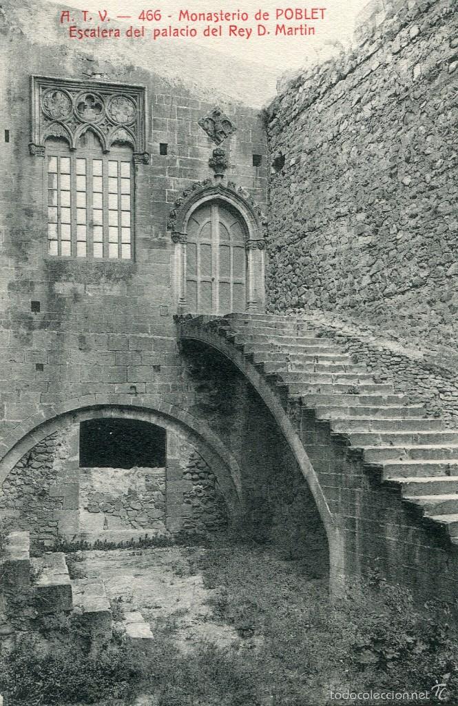 Postais: a01982 Poblet - Escalera Del Palacio Del Rey D.martin - Atv N&ordm;466
