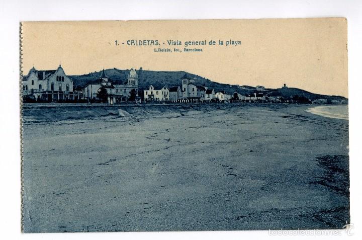 Cartoline: a00650 caldetes - vista general de la playa - roisin n&ordm;1
