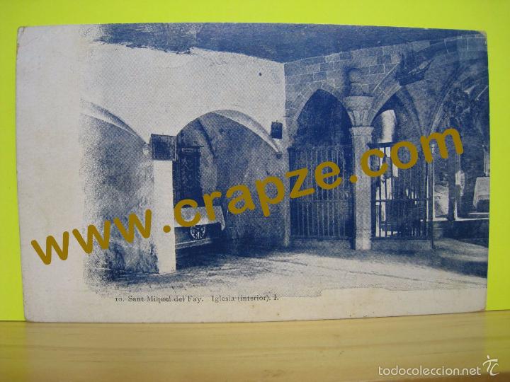 Postales: SANT MIQUEL DEL FAY: IGLESIA. INTERIOR - T&C - POSTAL ORIGINAL (SAN MIGUEL FAI)