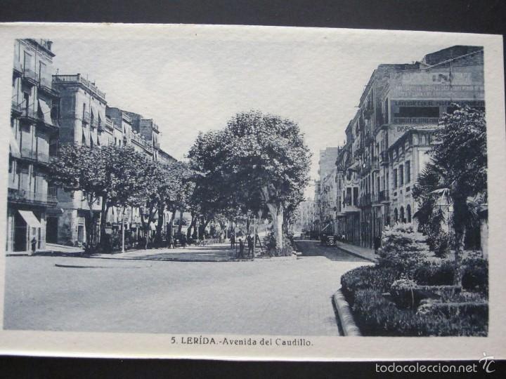 Postales: LERIDA. AVENIDA DEL CAUDILLO - Foto 1