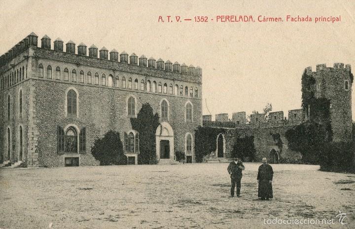 Postais: a01929 1352 - Perelada - Carmen Fachada Principal - Atv N&ordm;1352 circulada 1907