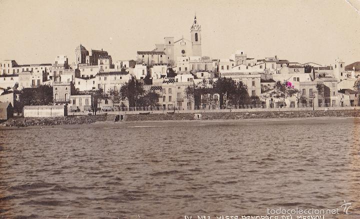 Postales: VISTA PANOR&Aacute;MICA DE MASNOU. J.V. N&ordm; 8. FOTOGR&Aacute;FICA. CIRCULADA