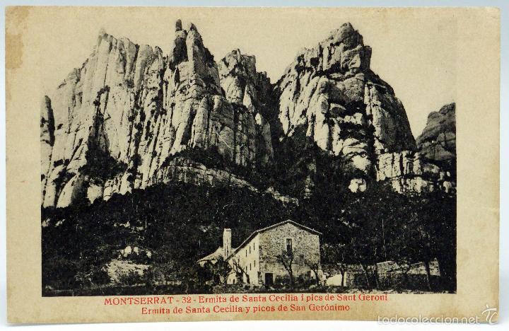 Postkarten: Postal Montserrat Ermita Santa Cecilia i Pics Sant Geron&iacute; sin circular