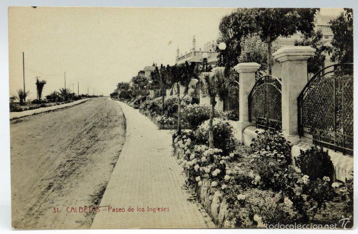 Postales: Postal Caldetas Paseo de los Ingleses sin editor sin circular - Foto 1