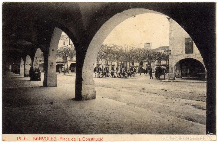 Postales: PRECIOSA POSTAL - BANYOLES (GIRONA) - PLA&Ccedil;A DE LA CONSTITUCI&Oacute; - Foto 1