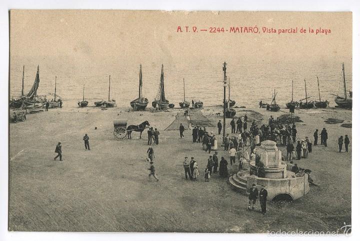 Cartoline: a01692 2244 - mataro - vista parcial de la playa - atv n&ordm;2244