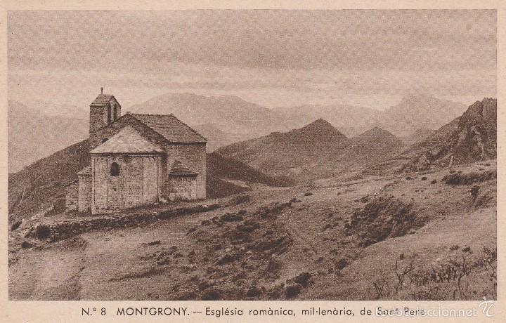 Postales: MONTGRONY - SANT PERE - MILENARIA IGLESIA ROMANICA - N&ordm; 8 - ED. HUECOGRABADO-RIEUSSET - NUEVA