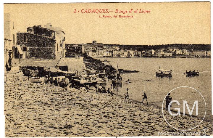 Postales: MAGNIFICA POSTAL - CADAQUES (GIRONA) - BANYS D&acute;EL LLAN&Eacute; - Foto 1