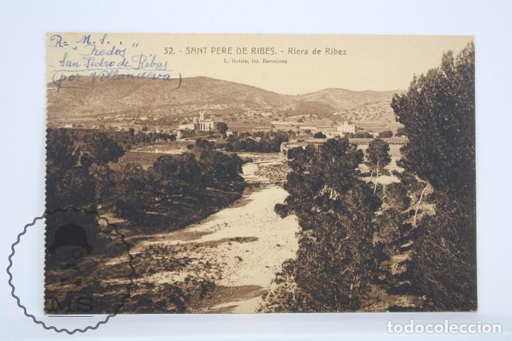 Postkarten: Antigua Postal - 32. Sant Pere de Ribes. Riera de Ribes - Fot. L. Roisin - Circulada, 1956