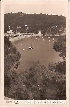 Cartoline: ANTIGUA POSTAL 87 COSTA BRAVA LLAFRANC VISTA PARCIAL DE LA PLAYA ESCRITA 1950
