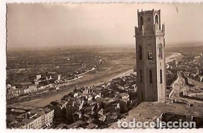 Cartes Postales: ANTIGUA POSTAL 49 LERIDA TORRE CATEDRAL Y VISTA PARCIAL EDICIONES SICILIA