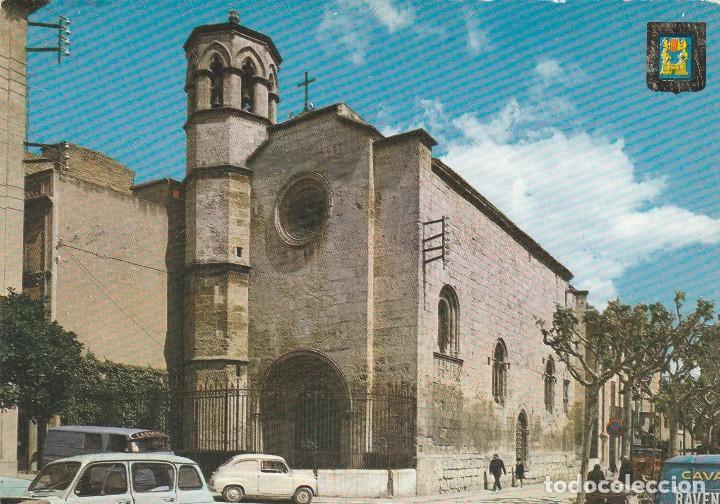 Postais: VILLAFRANCA DEL PANADES - IGLESIA DE SAN JUAN SIGLO XIV - SEAT 600 - ESCUDO ORO -A&Ntilde;O 1968 NO ESCRITA