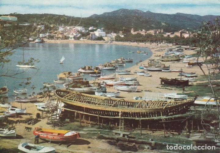Postais: SAN FELIU DE GUIXOLS - VISTA - PLAYA - BARCA - ASTILLEROS - BOTE PASAJES COSTA BRAVA 111 G&Uuml;IZ 1963