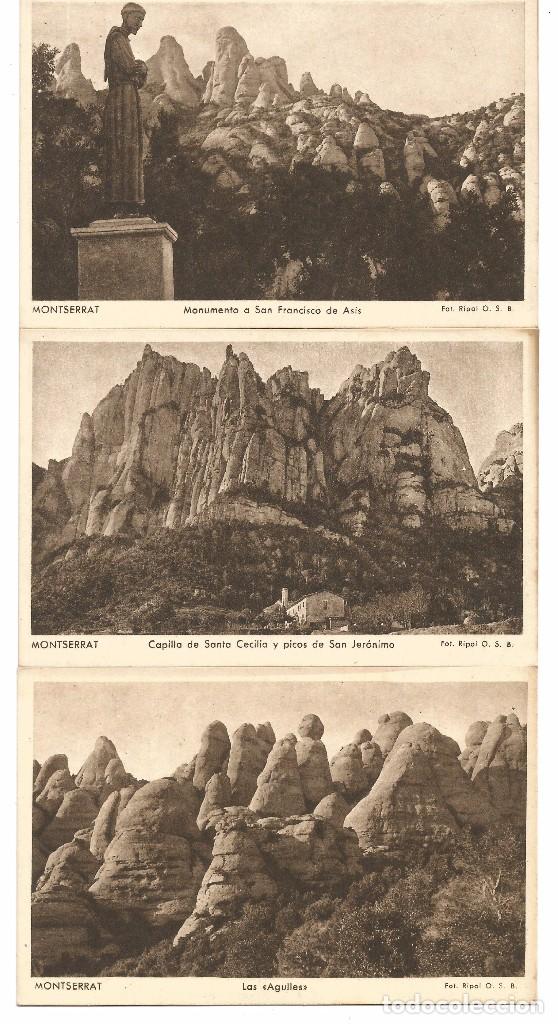 Postales: MONTSERRAT .- LOTE DE 6 POSTALES .- FOTO RIPOL O.S.B. .- EDICION HUECOGRABADO MUMBRU