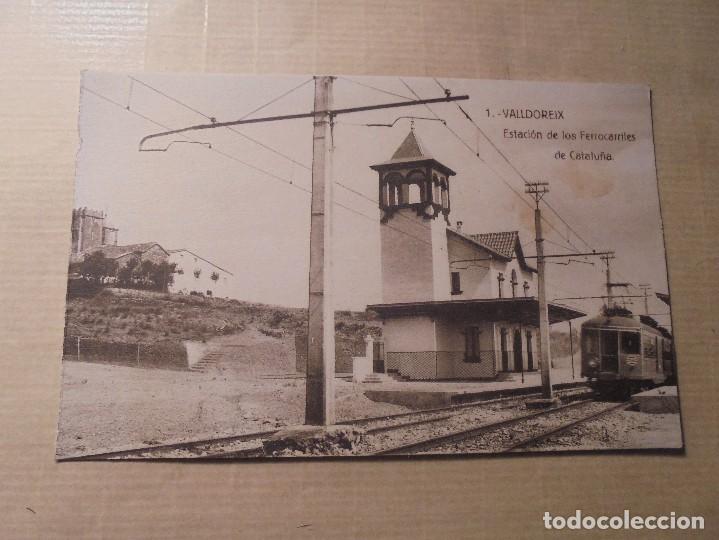 Postcards: 1 - VALLDIREIX , ESTACION DE LOS FERROCARRILES DE CATALU&Ntilde;A - POSTALES FERGUI , 14X9 CM.