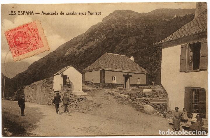 Cartoline: a01493 les - avanzada de carabineros puntaut - sin editor visible - circulada animada