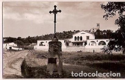 Postales: ANTIGUA POSTAL 1 VILANOVA DE LA ROCA VISTA DEL SANTUARI DE SANTA QUITERIA DESDE LA CRUZ MISIONAL ESC