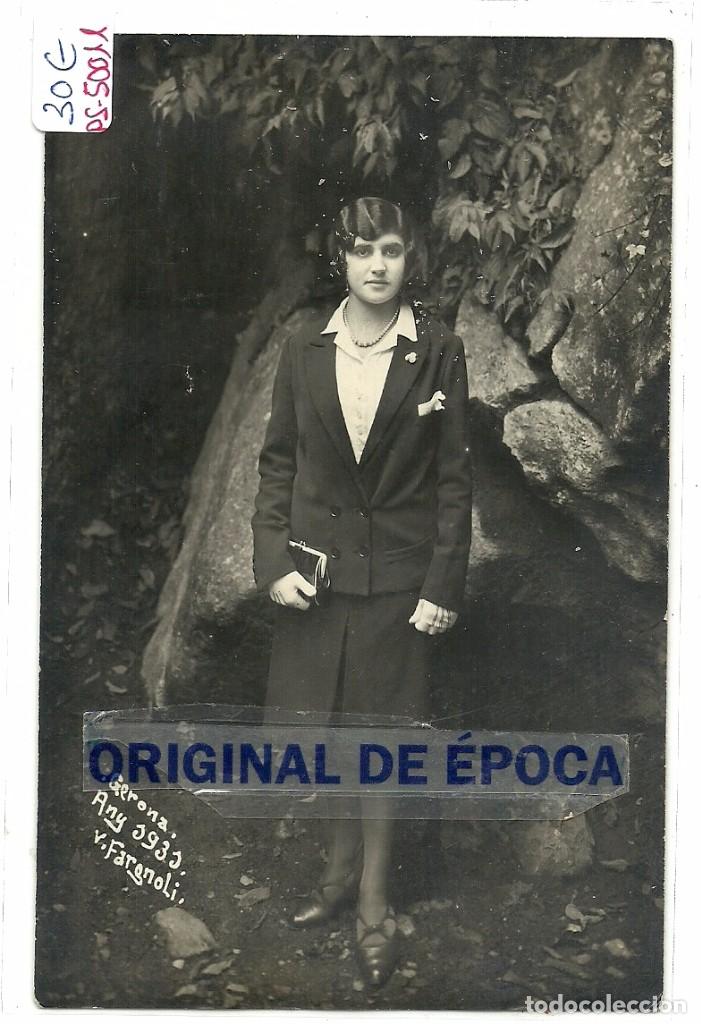 Postcards: (PS-50011)POSTAL FOTOGRAFICA DE GERONA-RETRATO.ANY 1931.V.FARGNOLI