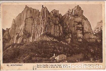Cartes Postales: ANTIGUA POSTAL 86 MONTSERRAT SANTA CECILIA I PICA DE SANT JERONI FOT JUNQUE O S B ESCRITA