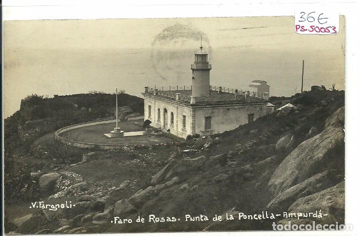 Postcards: (PS-50053)POSTAL FOTOGRAFICA DE ROSAS-FARO.PUNTA DE LA PONCELLA.V.FARGNOLI