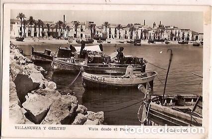 Cartoline: ANTIGUA POSTAL VILLANUEVA Y GELTRU VISTA DESDE EL PUERTO R GASSO FOT ESCRITA