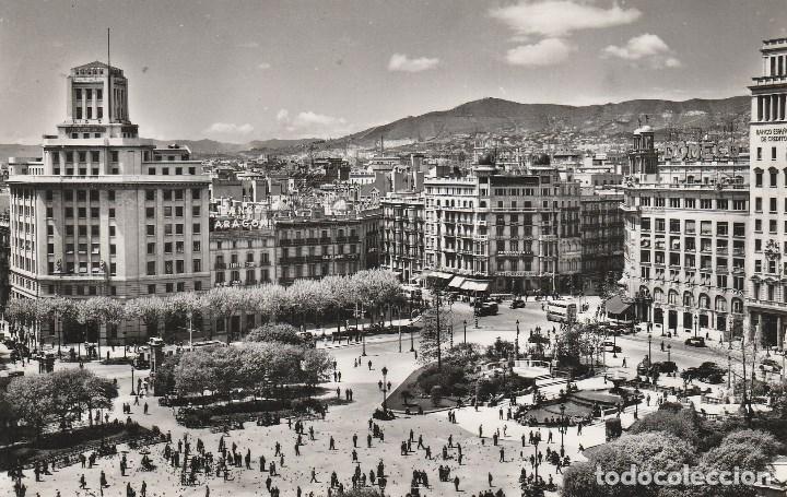 Postales: N&ordm; 28523 POSTAL BARCELONA PLAZA DE CATALU&Ntilde;A FOTO J CEBOLLERO