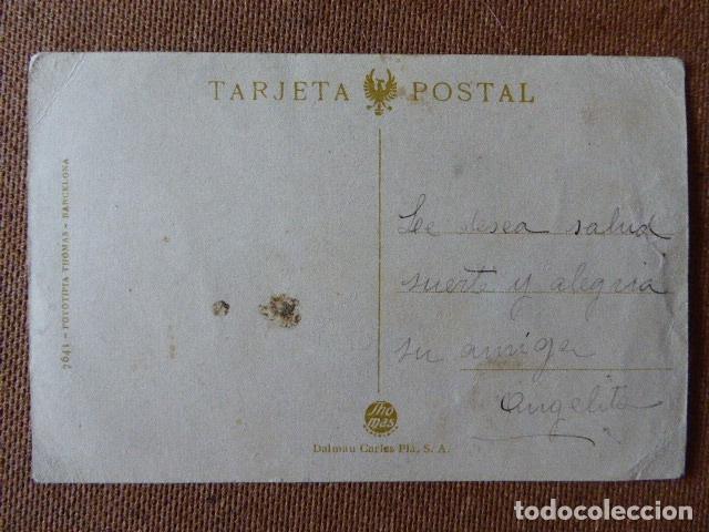 Postales: GERONA. LAS RAMBLAS.  N&ordm; 21.  THOMAS.  ESCRITA. - Foto 2