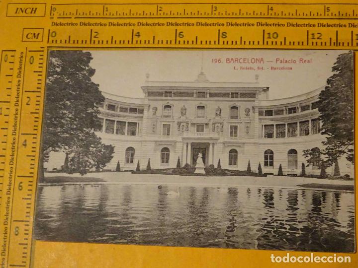 Postkarten: POSTAL DE BARCELONA. A&Ntilde;OS 10 30. PALACIO REAL. 196 ROISIN. 955