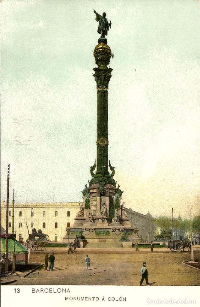 Postales: BARCELONA. Monumento a Col&oacute;n - Foto 1