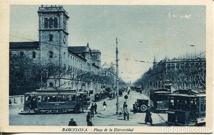 Cartoline: BARCELONA-PLZA DE LA UNIVERSIDAD.-TRANV&Iacute;AS- ROISIN
