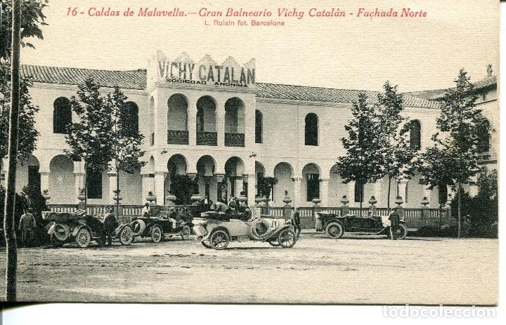 Postcards: CALDAS DE MALAVELLA-BALNEARIO VICHY CATAL&Aacute;N-FACHADA NORTE-ROISIN- RARA