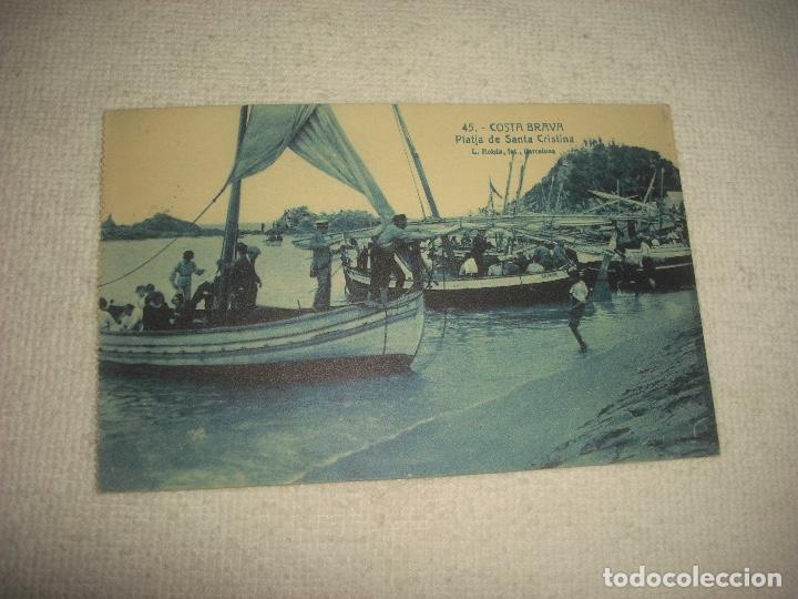 Postales: COSTA BRAVA 45 . PLATJA DE SANTA CRISTINA . ROISIN , CIRCULADA