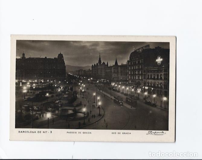 Postales: Barcelona de Nit. Passeig de Grac&iacute;a. - Foto 1