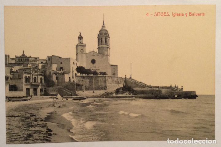 Postales: 4. SITGES. IGLESIA Y BALUARTE. (THOMAS). - Foto 1