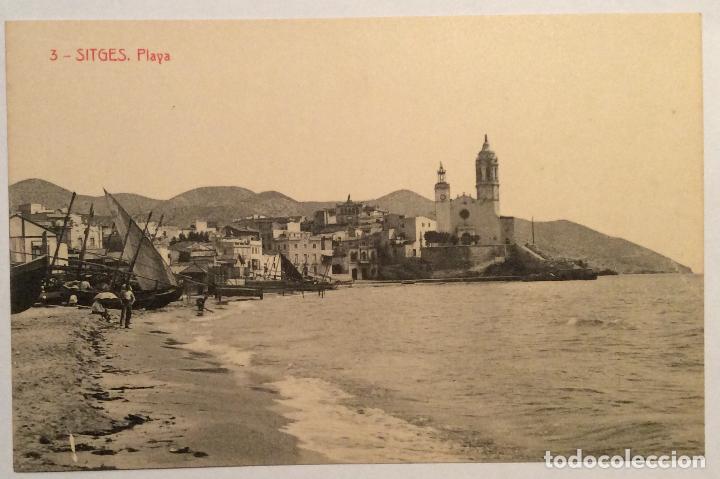 Postales: 3. SITGES. PLAYA. (THOMAS). - Foto 1