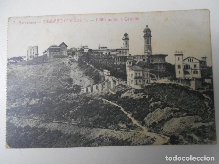Postales: BARCELONA. TIBIDABO. EDIFICIOS DE LA CUSPIDE. POSTAL DE L. ROISIN, FOTOGRAFO. - Foto 1