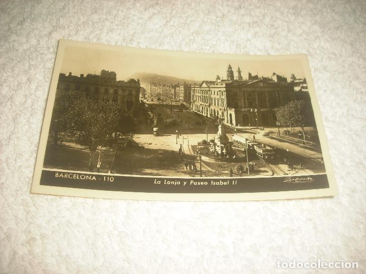 Postcards: BACELONA 110 . LA LONJA Y PASEO ISABEL II , ZERKOWITZ . SIN CIRCULAR