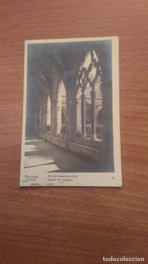 Cartes Postales: POSTAL  SANTAS CREUS PART DEL CLAUSTRE APLE SOL DETALLE DEL CLAUSTRO