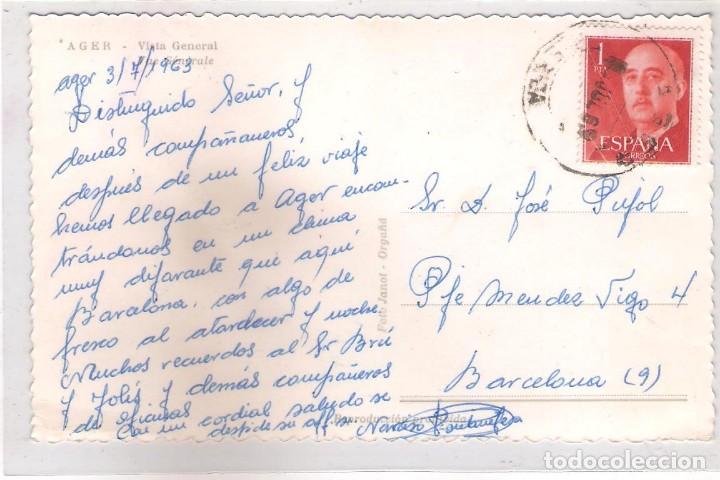 Postales: POSTAL DE AGER - VISTA GENERAL - - Foto 2