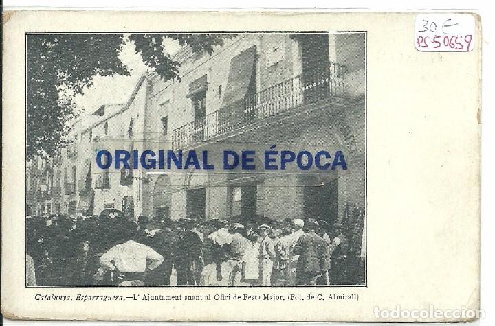 Postkarten: (PS-50659)POSTAL DE ESPARRAGUERA-L&acute;AJUNTAMENT ANANT AL OFICI DE FESTA MAJOR