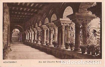 Postkarten: ANTIGUA POSTAL MONTSERRAT ALA DEL CLAUSTRO ROMANICO FOT RIPOLL OSB