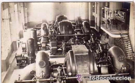 Postales: POSTAL FOTOGR&Aacute;FICA. R.F.E. TREMP. INTERIOR DE LA CENTRAL EN CONSTRUCCION. Lerida 1917