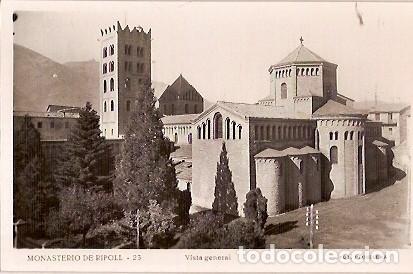 Postais: ANTIGUA POSTAL 23 MONASTERIO DE RIPOLL VISTA GENERAL FOT F GUILERA