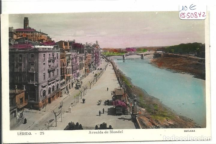 Postales: (PS-50842)POSTAL FOTOGRAFICA DE LERIDA-AVENIDA DE BLONDEL.FOTO GUILERA